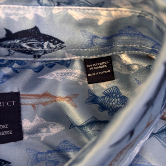 Nice mens large Construct polo shirt with fish design - Picture 6 of 6